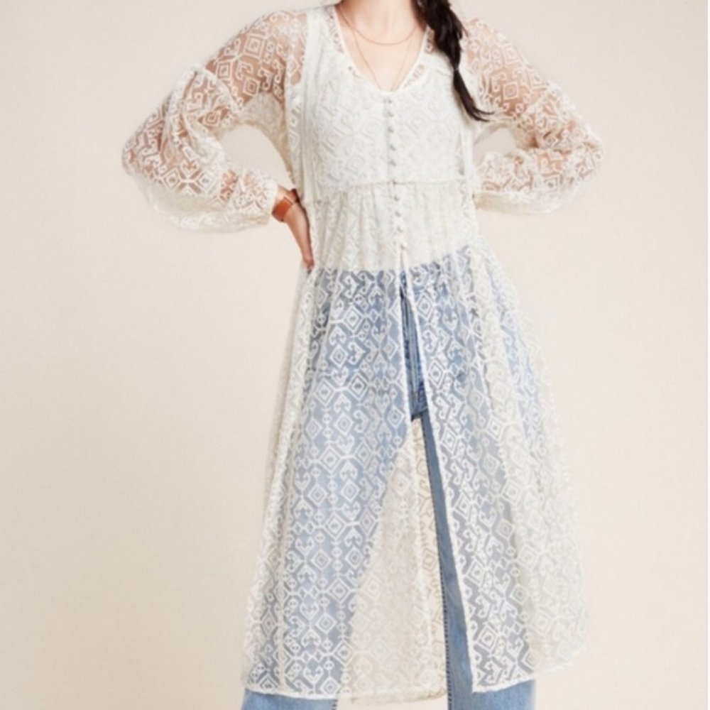 NWT ANTHROPOLOGIE Maeve Beautiful Ivory Lace Dress XS